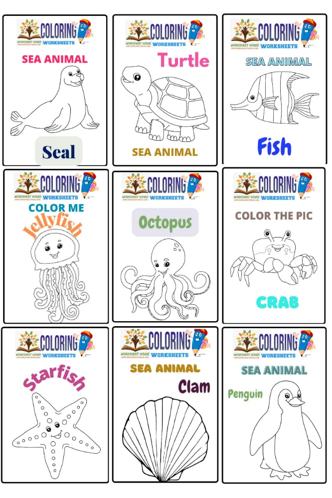 Rich Results on Google's SERP when searching for 'Black and White SEA Animals . worksheets