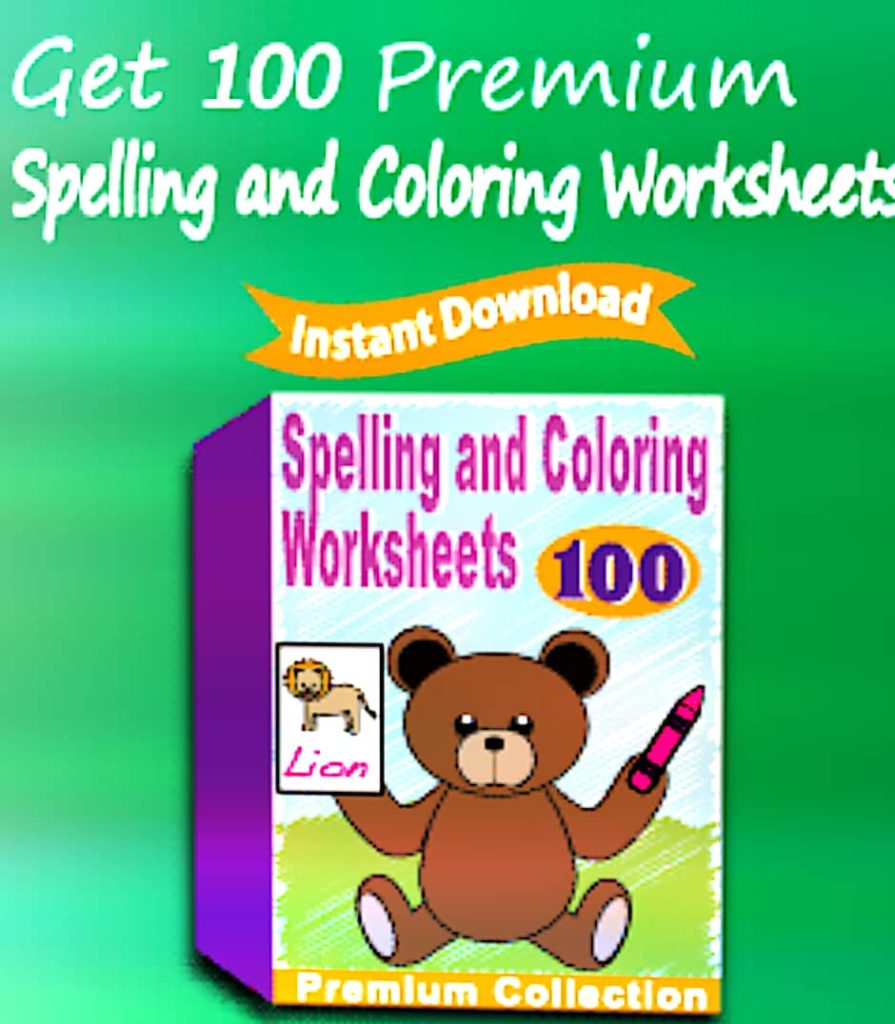 Spelling and Coloring Worksheets